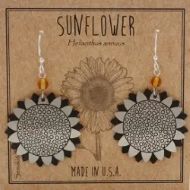 Sunflower Earrings - silver