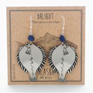 Flounder/Halibut Earrings - silver