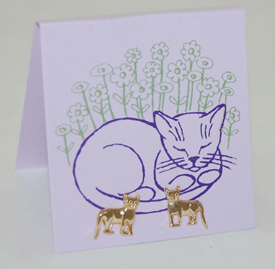 Cat Posts - gold