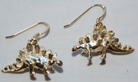 Stegosaurus Earrings - gold