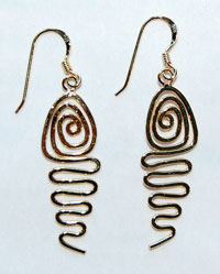 Fish Coil Earrings - gold