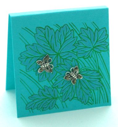 Butterfly Marcasite Post Earrings