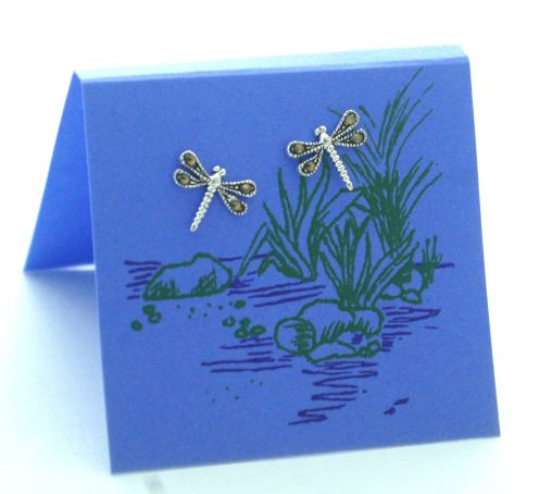 Dragonfly Marcasite Earrings