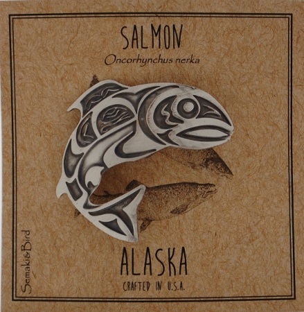 Salmon Pin - silver