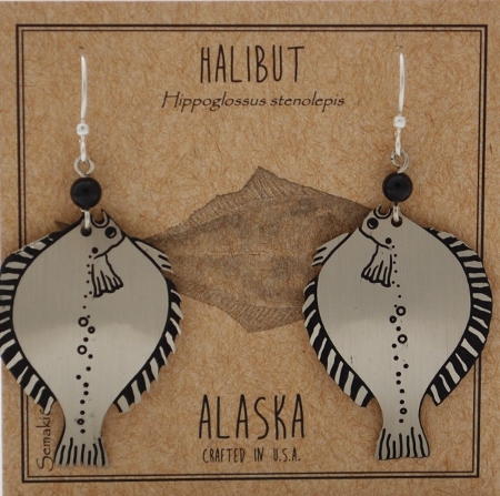 Halibut Earrings - silver