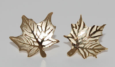 Maple Leaf Earrings - gold