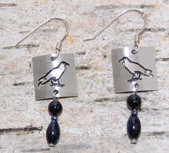 Crow/Raven Earth Rhythm Earrings