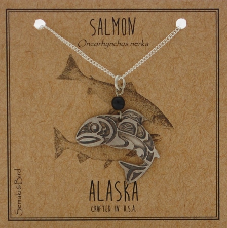 Salmon Necklace - silver