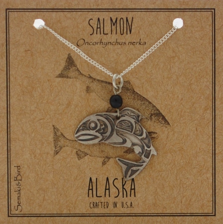 Salmon Necklace - silver