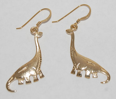 Apatosaurus Earrings - gold