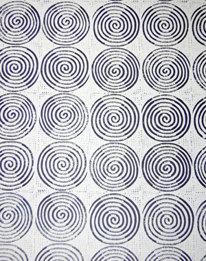 Purple Spiral Hand Silk-screened paper
