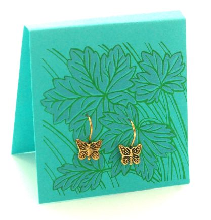 Butterfly French Wire Earrings - gold