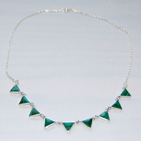 Malachite Triangle Necklace