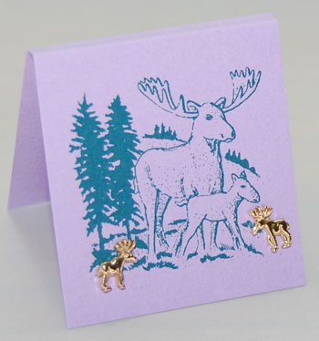 Moose Earrings - gold