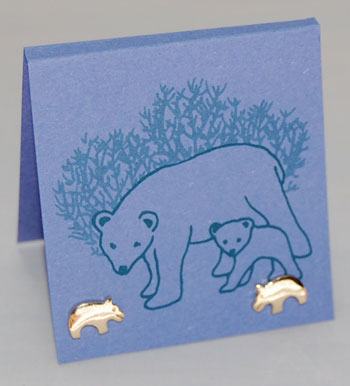 Bear Earrings - gold