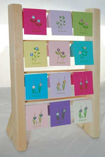 Pretty Petal Earrings and Rack Display