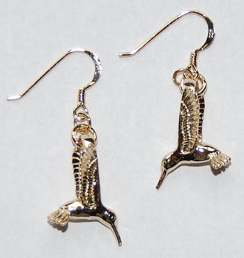 Hummingbird Earrings - gold