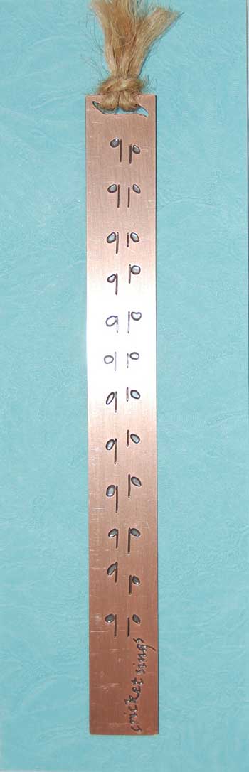 Cricket Track Bookmark