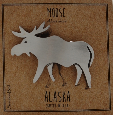 Moose Pin - silver