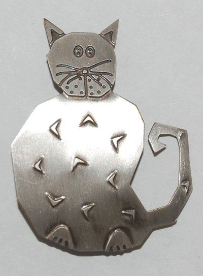 Cat Pin -sterling