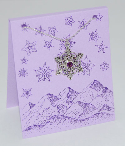 Snowflake Crystal Necklace - amethyst