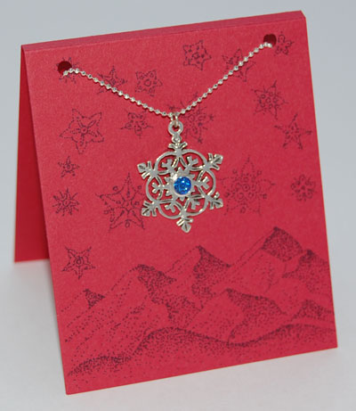 Snowflake Crystal Necklace - sapphire