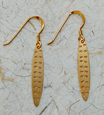 Cricket Track Earrings - gold