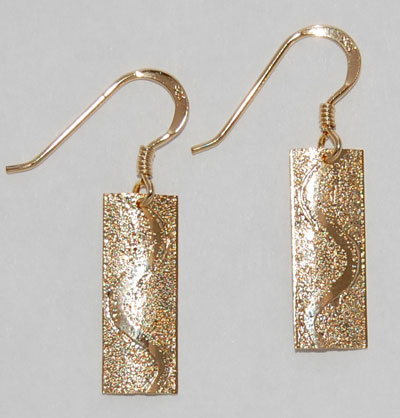 Snake Track Earrings - gold