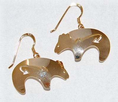 Bear Earrings - gold