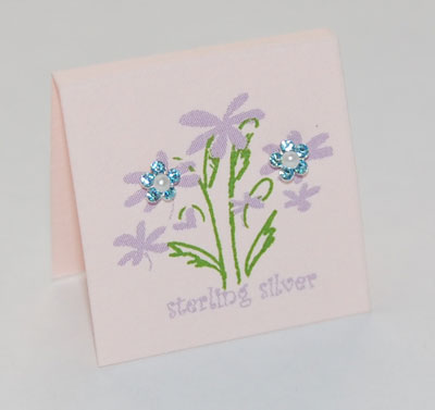 Petite Flower Earrings - aquamarine