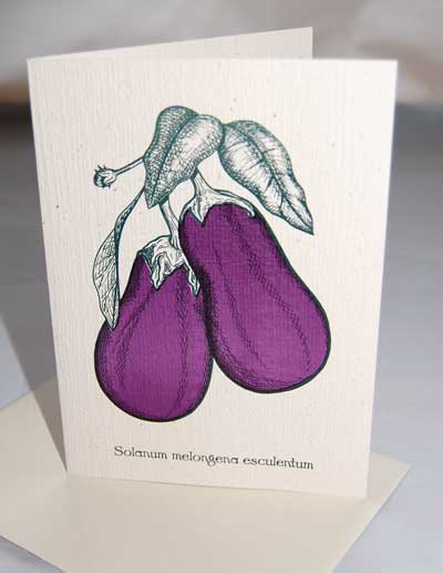 Eggplant Note Card