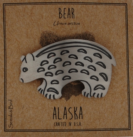 Bear Pin - sterling 