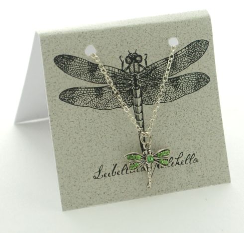 Dragonfly Necklace - peridot