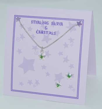 Star Necklace Set - peridot