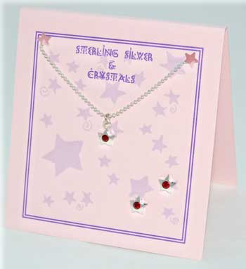 Star Necklace Set - ruby