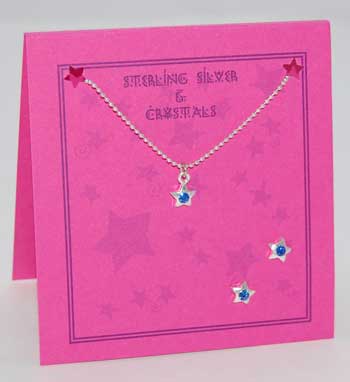 Star Necklace Set - sapphire