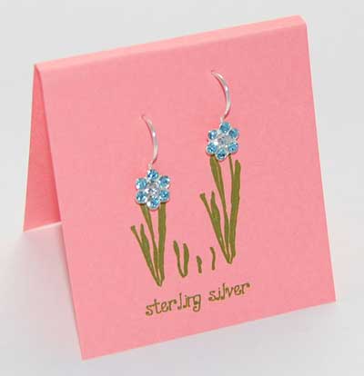 Aquamarine Pretty Petal Earrings