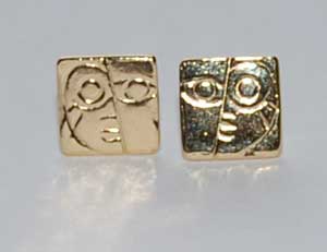 Cubist Earrings - gold