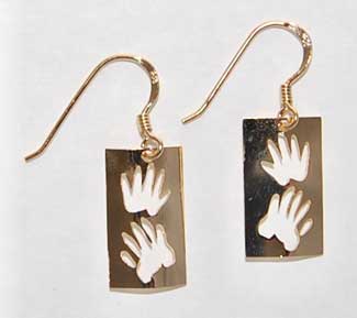 Raccoon Track Earrings - gold