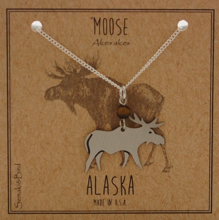 Moose Necklace - silver