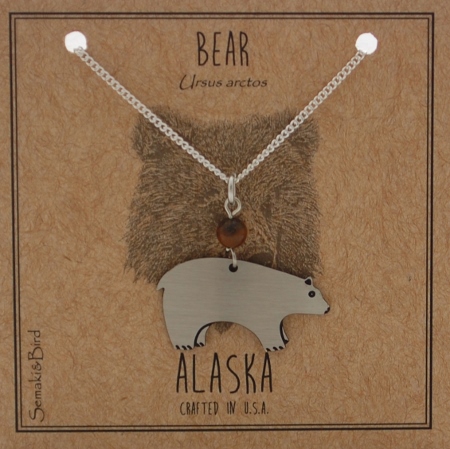 Bear Necklace - silver