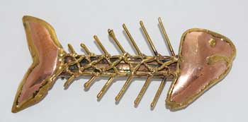 Fish Skeleton Barrette