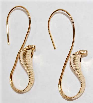 Cobra Earrings - gold