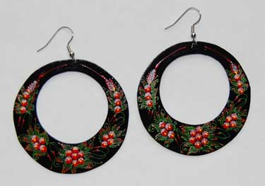 Hand Painted Hoop Earrings