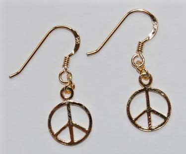 Peace Signs - gold