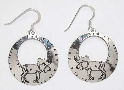 Moose Hoop Earrings