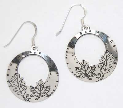 Leaf Hoop Earrings