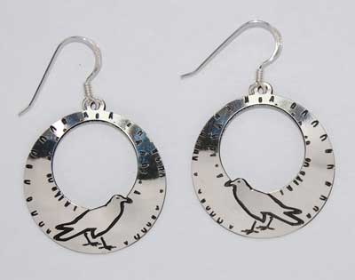 Crow/Raven Hoop Earrings