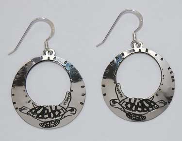 Sea Turtle Hoop Earrings