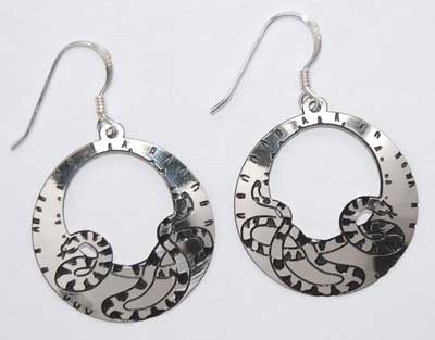 Snake Hoop Earrings